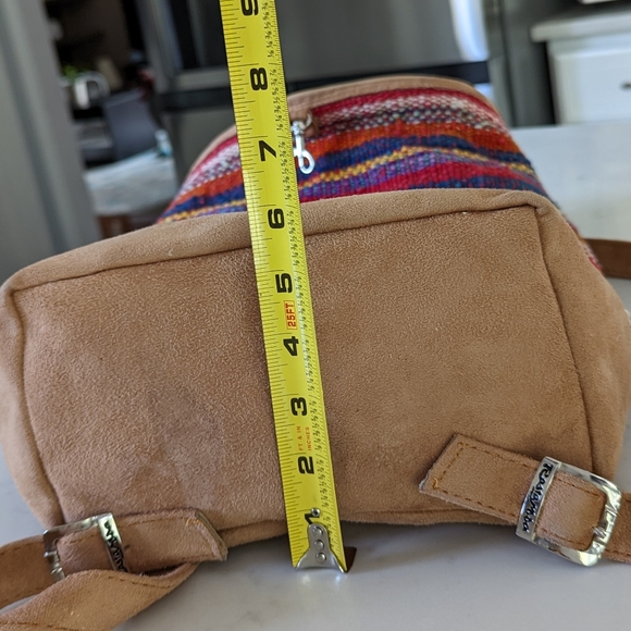 Rasta Moda Multicolor Woven Sack Backpack with Leather Bottom, Trim, & S… - Picture 5 of 14